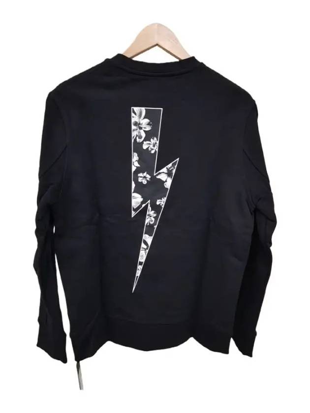 Flower Sweatshirt Black - NEIL BARRETT - BALAAN 4