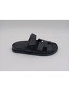 Chypre Leather Sandals Black - HERMES - BALAAN 8