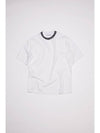 Logo rib t shirt white BL0221 - ACNE STUDIOS - BALAAN 1