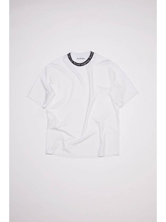 Logo rib t shirt white BL0221 - ACNE STUDIOS - BALAAN 1