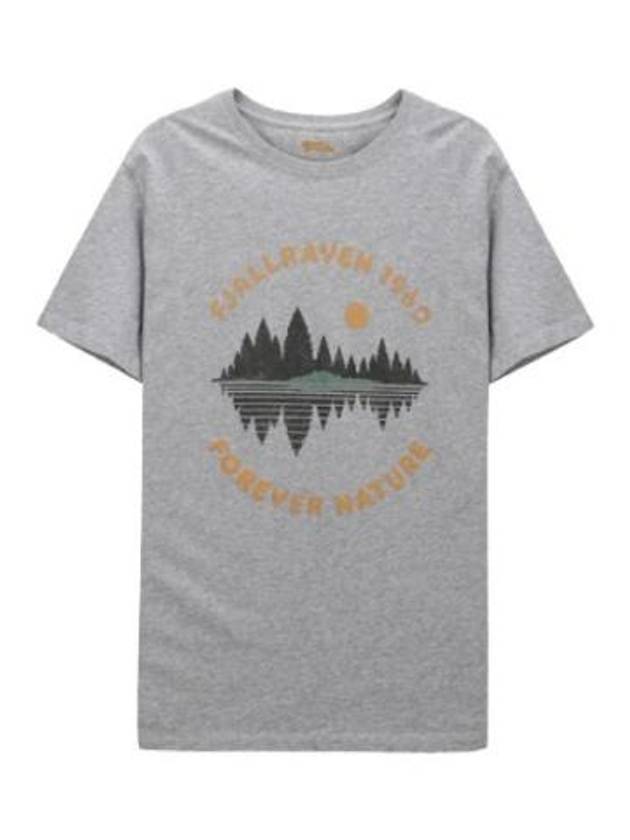 Men's Forest Mirror T-Shirt Gray - FJALL RAVEN - BALAAN 1
