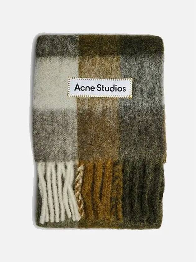 Signature Logo Patch Check Muffler Taupe CA0084 DID - ACNE STUDIOS - BALAAN 2