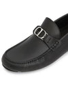 CD Signature Buckle Strap Loafers Black - DIOR - BALAAN 9