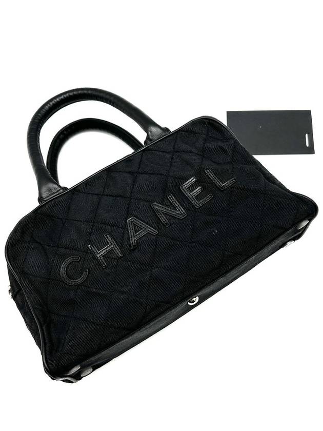 Fabric Bowling Bag Tote Boston - CHANEL - BALAAN 1