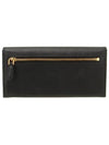 Saffiano Triangular Logo Flap Long Wallet Black - PRADA - BALAAN 4