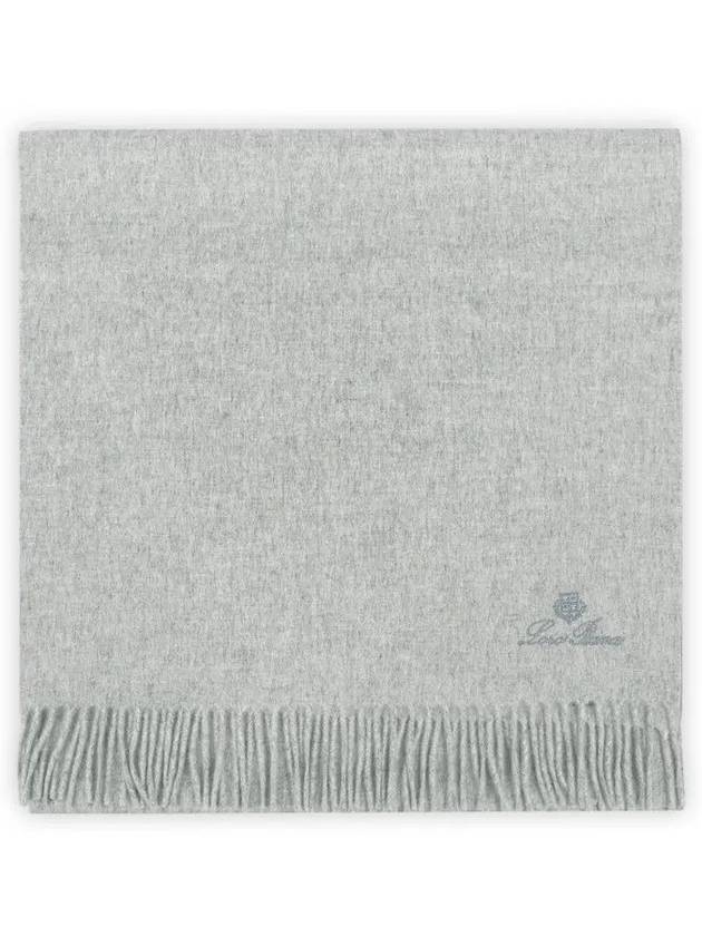 Grande Unita Cashmere Scarf Sliver Marble Melange - LORO PIANA - BALAAN 3