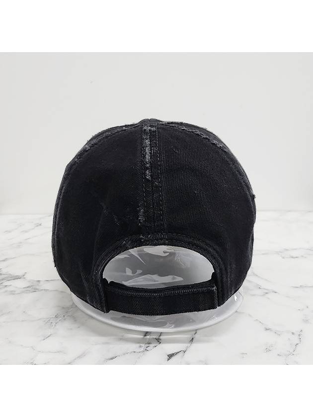 Logo Denim Ball Cap Black - MIU MIU - BALAAN 7