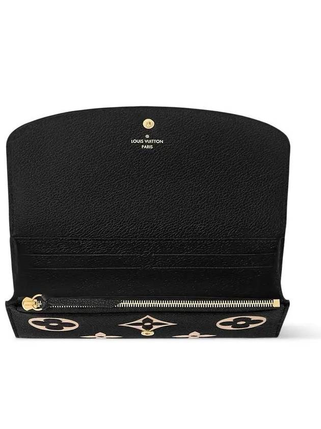 Emilie Bicolor Monogram Empreinte Leather Half Wallet Black - LOUIS VUITTON - BALAAN 4