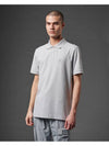 Metropolis Logo Badge Striped Polo Shirt Grey - CP COMPANY - BALAAN 3