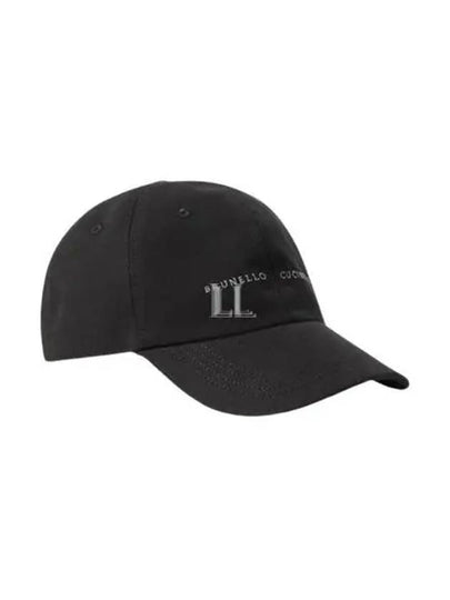 Embroidered Logo Cotton Ball Cap Black - BRUNELLO CUCINELLI - BALAAN 2