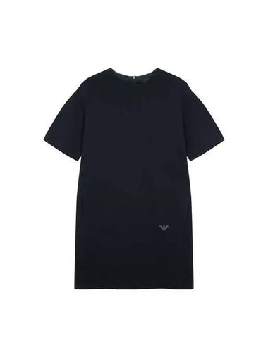 Women s Stretch Short Sleeve Dress Navy - EMPORIO ARMANI - BALAAN 1