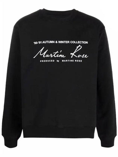 Logo Print Crew Neck Sweatshirt Black - MARTINE ROSE - BALAAN 1