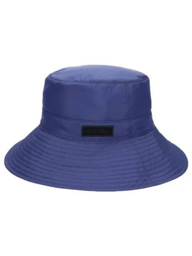 Ripstop Bucket Hat Gray Blue - GANNI - BALAAN 1