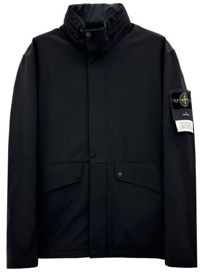 Logo Light Soft Shell Jacket Black - STONE ISLAND - BALAAN 2