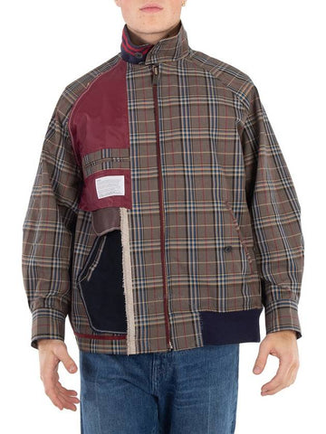 Kolor Glen Plaid Panelled Jacket, Brand Size 1 (Small) - KOLOR - BALAAN 1