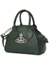 Logo Mini Yasmin Tote Bag Dark Green - VIVIENNE WESTWOOD - BALAAN 3