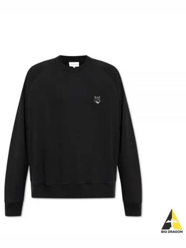 Bold Fox Head Patch Oversized Sweatshirt Black - MAISON KITSUNE - BALAAN 2