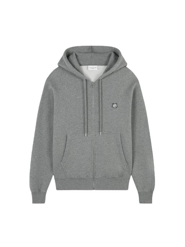 Foxhead Patch Comfort Zipper Hooded Medium Grey Melange - MAISON KITSUNE - BALAAN 1