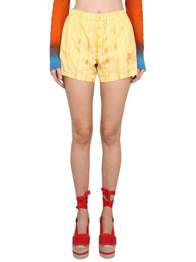 embroid logo striped shorts yellow - ETRO - BALAAN 2