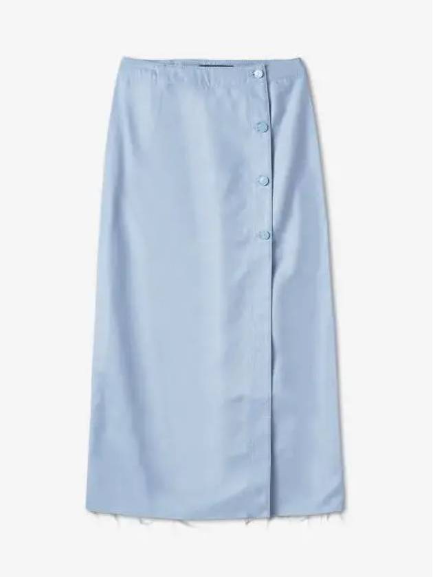 Rab Wrap Button Denim Skirt Light Blue 231W4660042 - RAF SIMONS - BALAAN 1