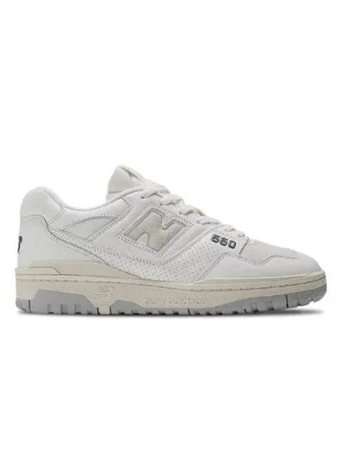 550 Cracked Leather Low Top Sneakers White - NEW BALANCE - BALAAN 1