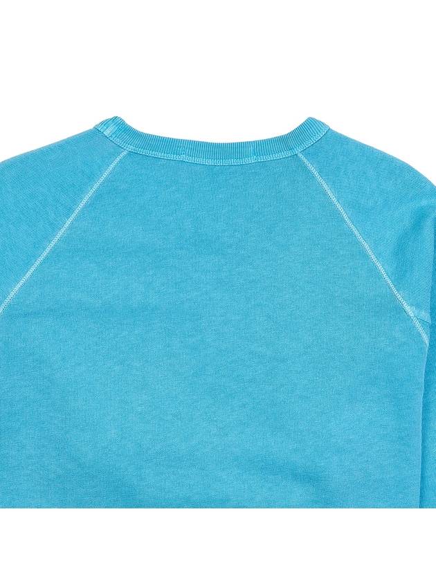 OLD Treatment Wappen Patch Crew Neck Sweatshirt Light Blue - STONE ISLAND - BALAAN 8