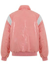 Glossy Varsity Short Down Puffer Padding Pink - OFFGRID - BALAAN 3