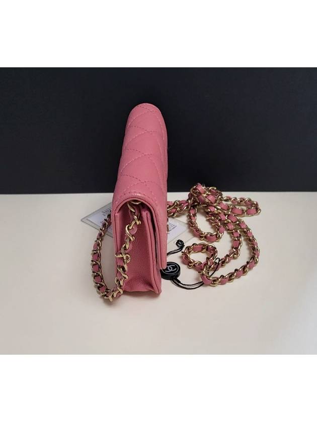 classic gold caviar chain mini cross bag rose pink - CHANEL - BALAAN.