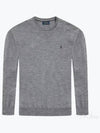 Logo Crew Neck Wool Knit Top Grey - POLO RALPH LAUREN - BALAAN 2