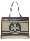 Ella Jacquard Tote Bag Royal Navy - TORY BURCH - BALAAN 2