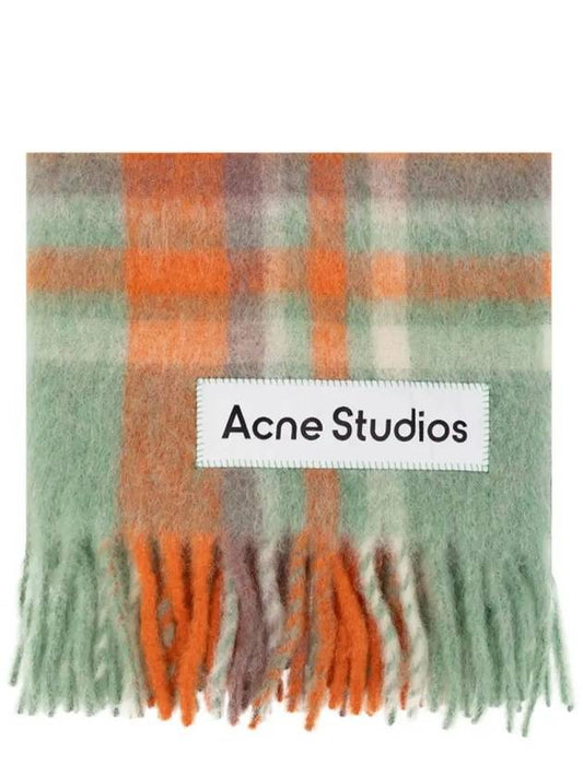 Wool Mohair Muffler Orange Lilac Aqua Blue - ACNE STUDIOS - BALAAN 2