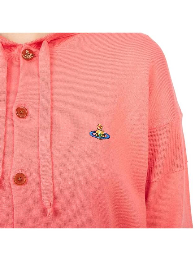 Embroidered Logo Hoodie Cardigan Pink - VIVIENNE WESTWOOD - BALAAN 11