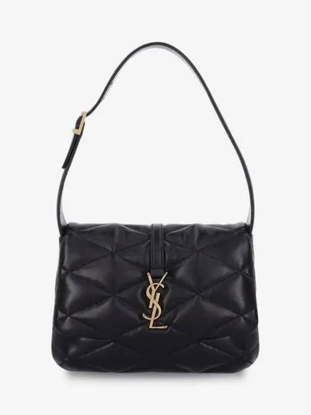 LE 57 Quilted Lambskin Hobo Shoulder Bag Black - SAINT LAURENT - BALAAN 2