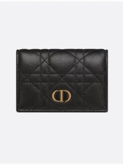 Caro XS Supple Cannage Calfskin Card Wallet Black - DIOR - BALAAN 2