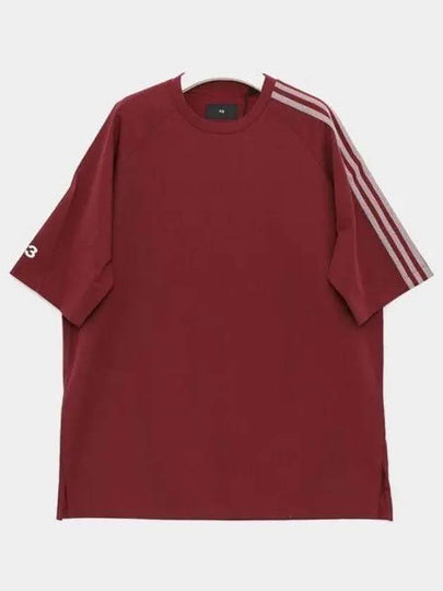 3 Stripe Short Sleeve T-Shirt Shadow Red - Y-3 - BALAAN 2