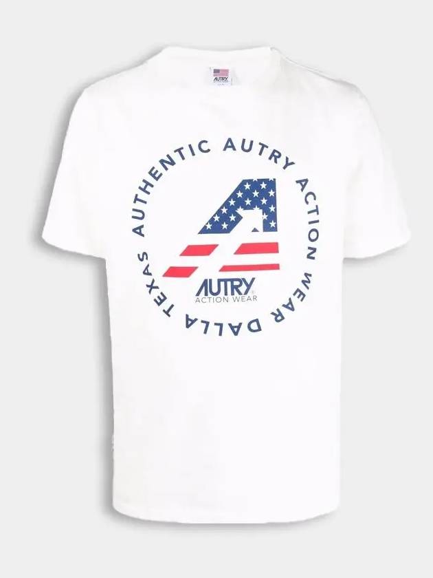 Round Logo Short Sleeve T-Shirt White - AUTRY - BALAAN 2