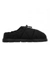 Triangle Logo Padded Nylon Mule Black - PRADA - BALAAN 1