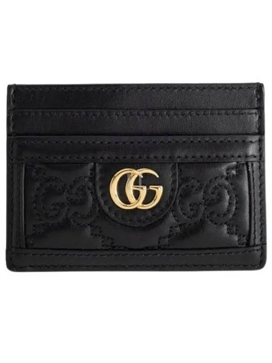 GG Matelassé Card Wallet Black - GUCCI - BALAAN 2