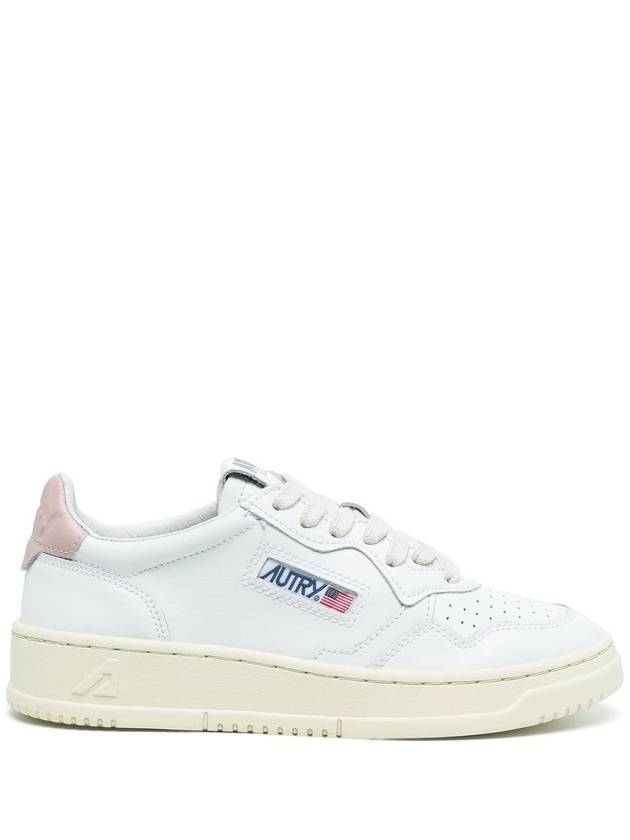 Medalist Pink Tab Leather Low Top Sneakers White - AUTRY - BALAAN 2