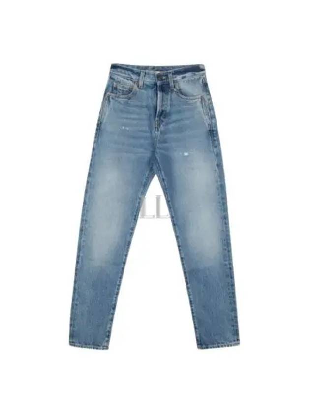 Slim Fit Denim Cotton Straight Jeans Blue - SAINT LAURENT - BALAAN 2