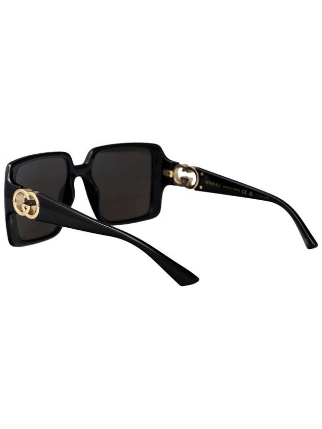 Eyewear Side Logo Square Frame Sunglasses Black - GUCCI - BALAAN 3