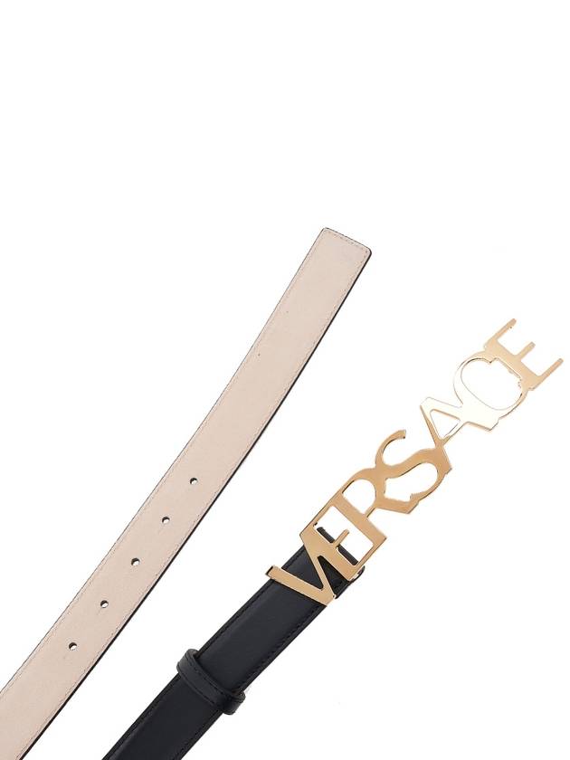 Logo Buckle Leather Belt 1004044DV3T - VERSACE - BALAAN.