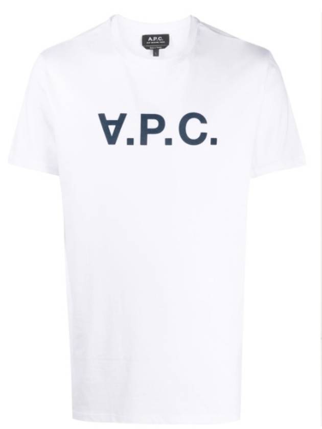 Men's VPC Logo Short Sleeve T-Shirt White - A.P.C. - BALAAN 2