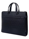 Embossed Calfskin Gancini Brief Case Black - SALVATORE FERRAGAMO - BALAAN 5