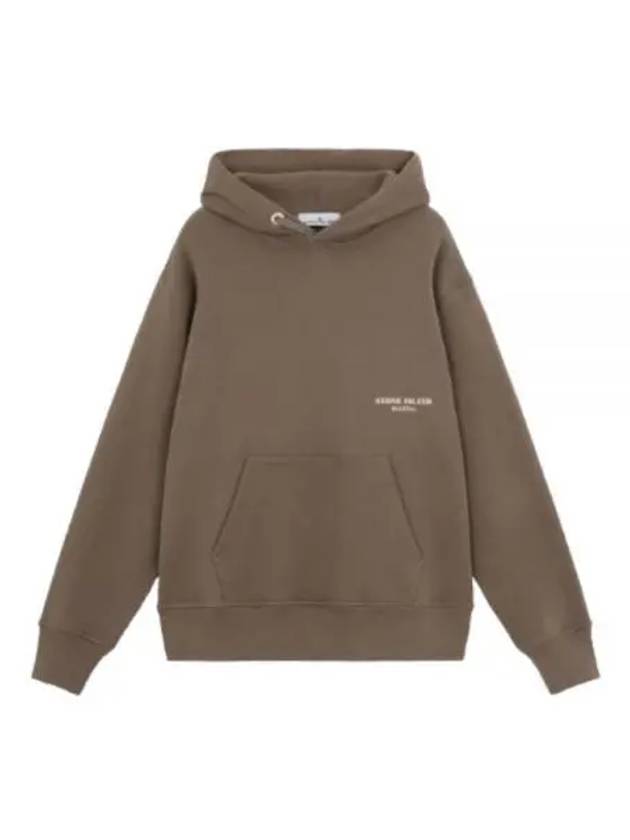 638X5 Marina Oversized Fit Cotton Fleece Hoodie Walnut Brown - STONE ISLAND - BALAAN 2