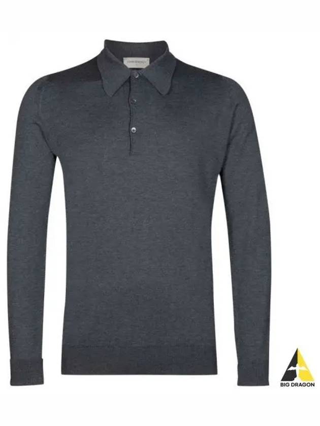 Finchley Charcoal Finchley Polo Knit - JOHN SMEDLEY - BALAAN 1