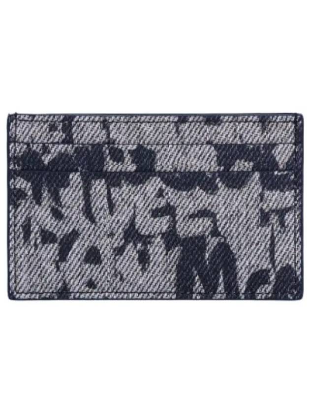 Graffiti Logo Card Wallet Blue - ALEXANDER MCQUEEN - BALAAN 2