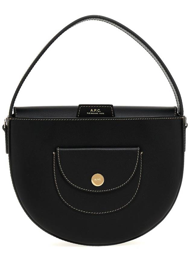 Le Pocket Small Smooth Leather Hobo Cross Bag Black - A.P.C. - BALAAN 2