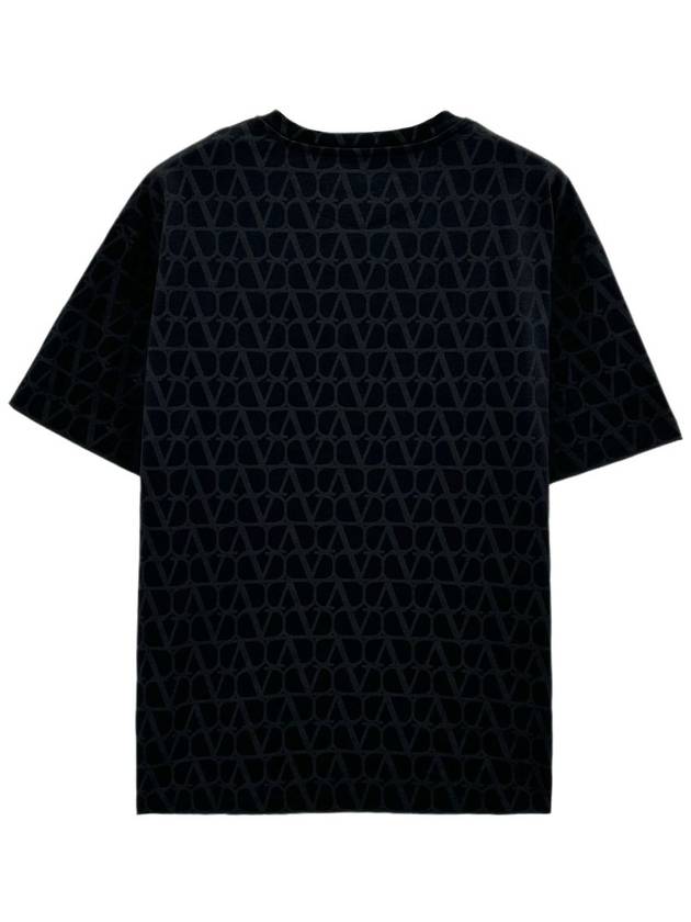 Iconographe Print Cotton Short Sleeve T-Shirt Black - VALENTINO - BALAAN 3