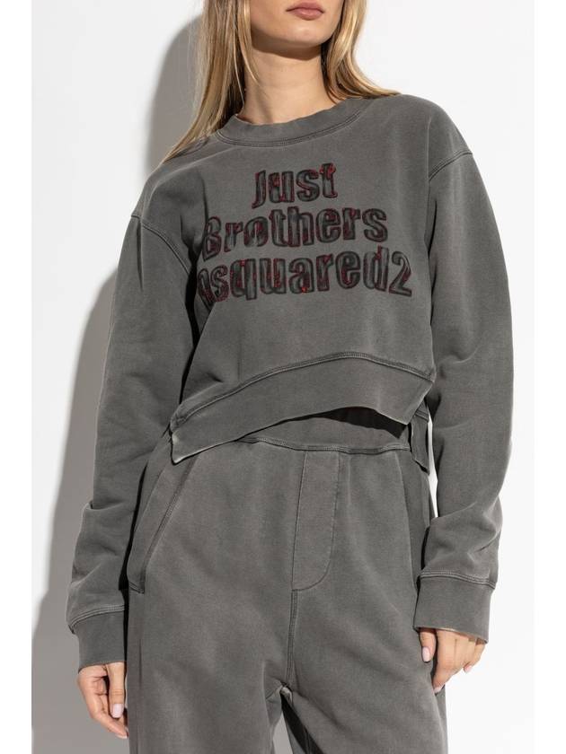 Dsquared2 Sweatshirt With A Vintage Effect, Women's, Grey - DSQUARED2 - BALAAN 3